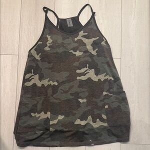 Camouflage Sleeveless Women's Romper